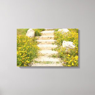 Watercolor garden canvas print