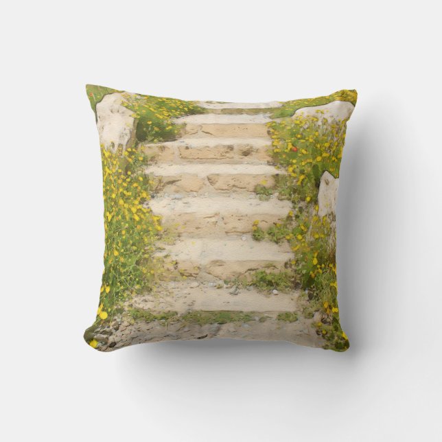 Watercolor garden cushion (Front)