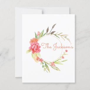 Watercolor Garden Flat Card