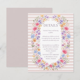 Watercolor Garden Flower Frame Wedding Invitation