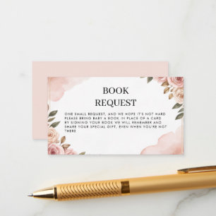 Watercolor Garden Flowers Book Request  Enclosure Card