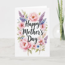 Watercolor Garden Mothers Day Artistic Floral 