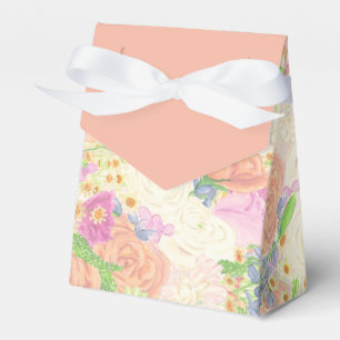 Watercolor Garden Party Floral Wedding Crest Favour Box