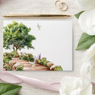 Watercolor garden spring  envelope