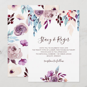 Watercolor Garden Wedding Invitation