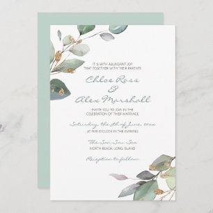 Watercolor Garden Wedding Invitation