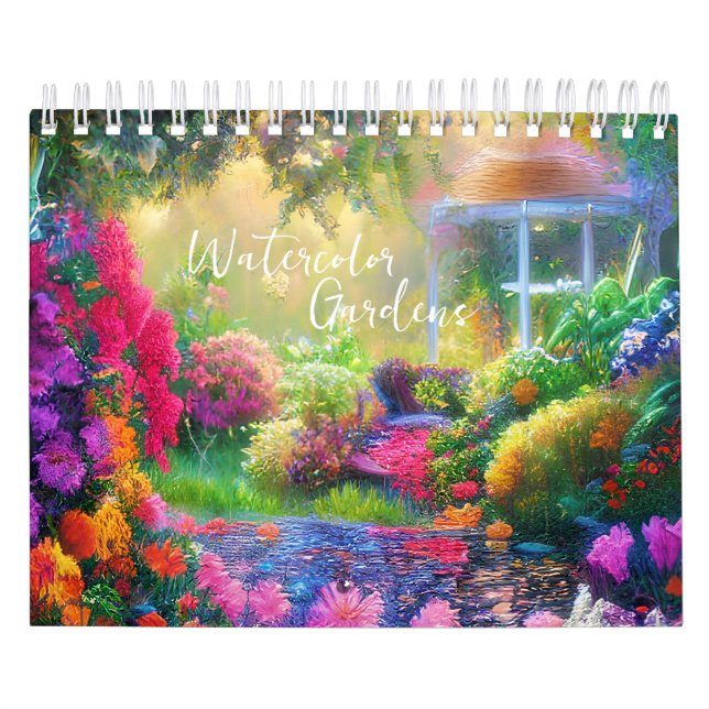 Watercolor gardens calendar (Cover)