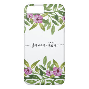 Watercolor garland handwritten calligraphy floral Case-Mate iPhone case