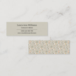 Watercolor Geese Mummy Playdate Mini Calling Card