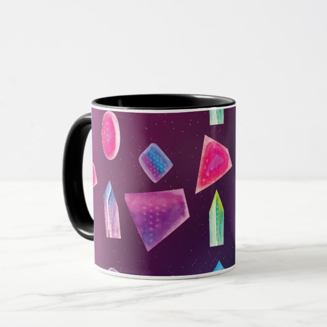 Watercolor Gems Colourful Galaxy Colours Mug (Front Left)