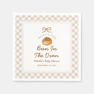 Watercolor Gender Neutral Bun In Oven Baby Shower Napkin