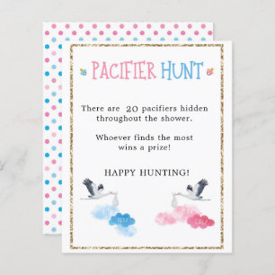 Watercolor Gender Reveal Pacifier Hunt Game