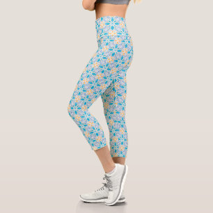 Watercolor Geo _ Summer Capri Leggings