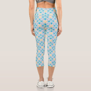 Watercolor Geo _ Summer Capri Leggings