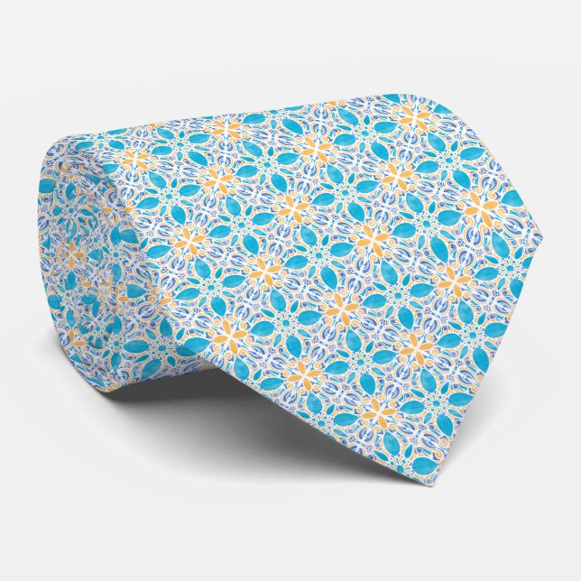 Watercolor Geo _ Summer Tie (Rolled)