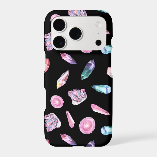 Watercolor Geodes and Crystals Pattern (Back)