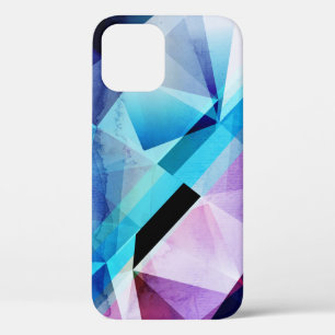 Watercolor Geometric Abstract Background iPhone 12 Case