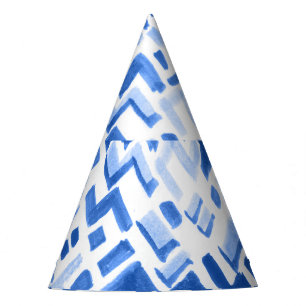 Watercolor Geometric Abstract Seamless Pattern Party Hat