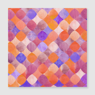 Watercolor geometric, Arab fish scales.