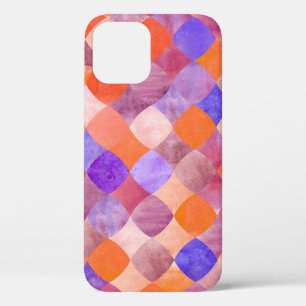 Watercolor geometric, Arab fish scales. iPhone 12 Case
