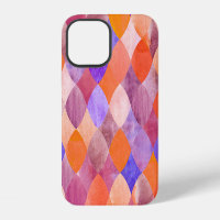Watercolor geometric, Arab fish scales.