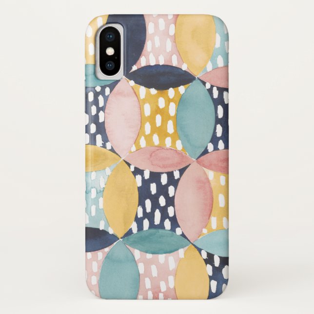 Watercolor Geometric Circles Case-Mate iPhone Case (Back)