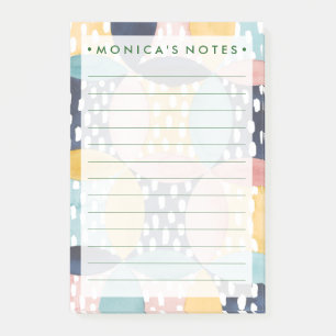 Watercolor Geometric Circles Post-it Notes