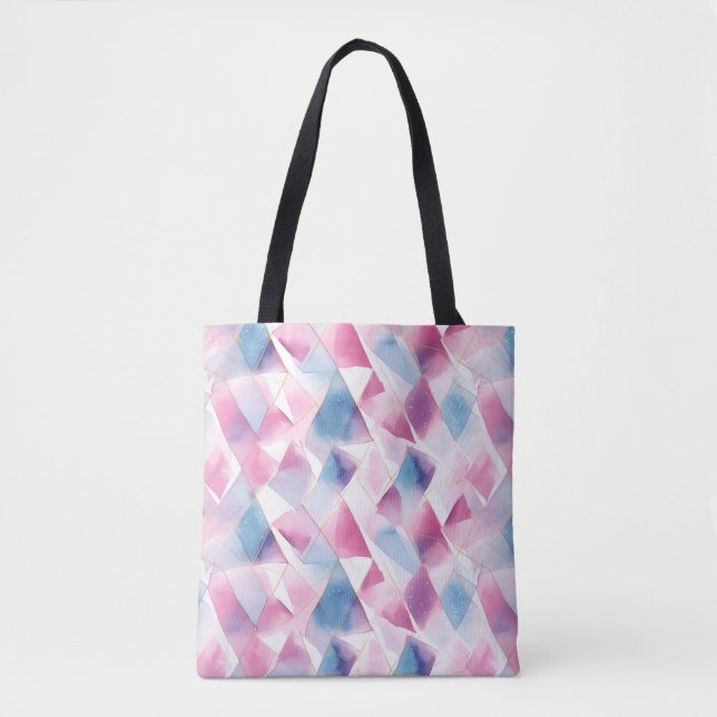 Watercolor Geometric Dream Tote Bag (Front)