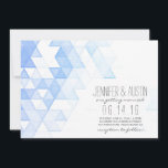 Watercolor Geometric Triangles | Modern Wedding Invitation<br><div class="desc">This elegant modern wedding invitation features a geometric watercolor design in shades of pink and purple.</div>