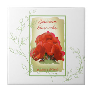 Watercolor Geranium Seed Pack Tile