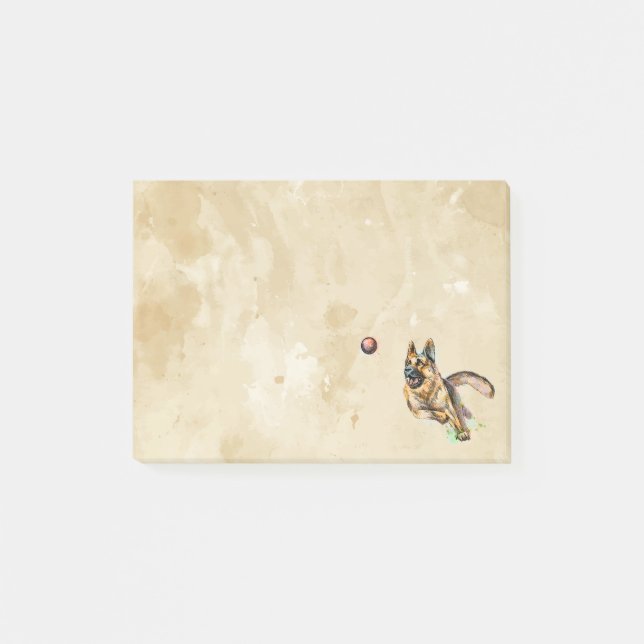 Watercolor German Shepherd dog pet animal Post-it Notes (Front)