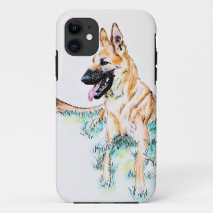 Watercolor German Shepherd Malinois Case-Mate iPhone Case