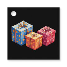Watercolor gift boxes illustration square