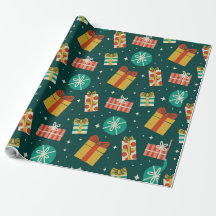 Watercolor Gifts Christmas Presents Wrapping Paper
