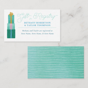 Watercolor Gifts Shower Registry Insert