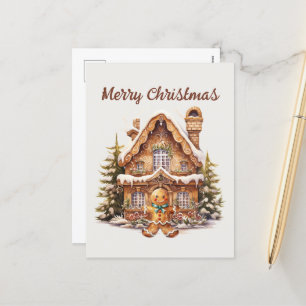 Watercolor gingerbread add text Holiday 