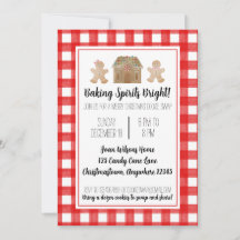 Watercolor Gingerbread Cookie Swap Invitation