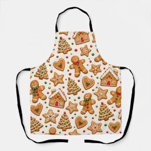 Watercolor Gingerbread Cookies and Christmas Treat Apron