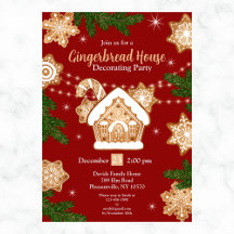 Watercolor Gingerbread House Decorating Party