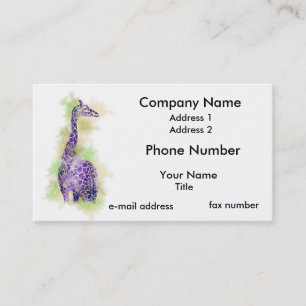 Watercolor Giraffe 1 Business Card