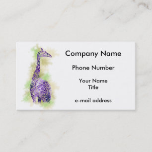 Watercolor Giraffe 1 Business Card