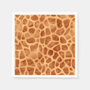 Watercolor Giraffe Print Napkin