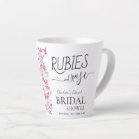 Watercolor Girly Script Ruby Rose Bridal Shower 