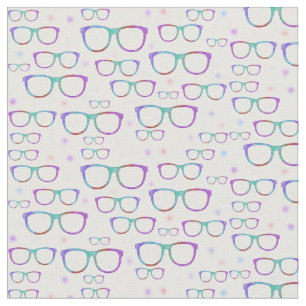 Watercolor glasses fabric