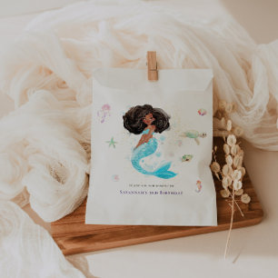 Watercolor Glitter Mermaid Birthday Favour Bags