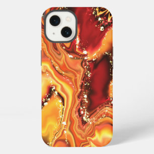 Watercolor Glitter Orange Gold  iPhone / iPad case