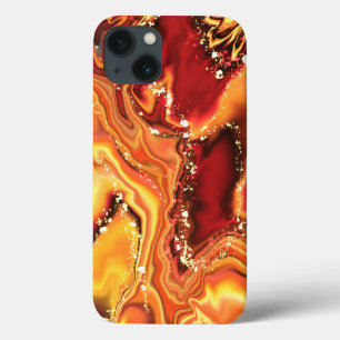 Watercolor Glitter Orange Gold  iPhone / iPad case
