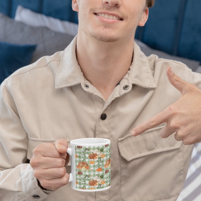 Watercolor Glitter Pumpkin Backgrounds Mug (Watercolor Glitter Pumpkin Backgrounds Mug)