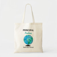 Watercolor Globe Personalised School Principal