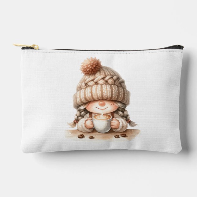 Watercolor Gnome  Accessory Pouch (Front)
